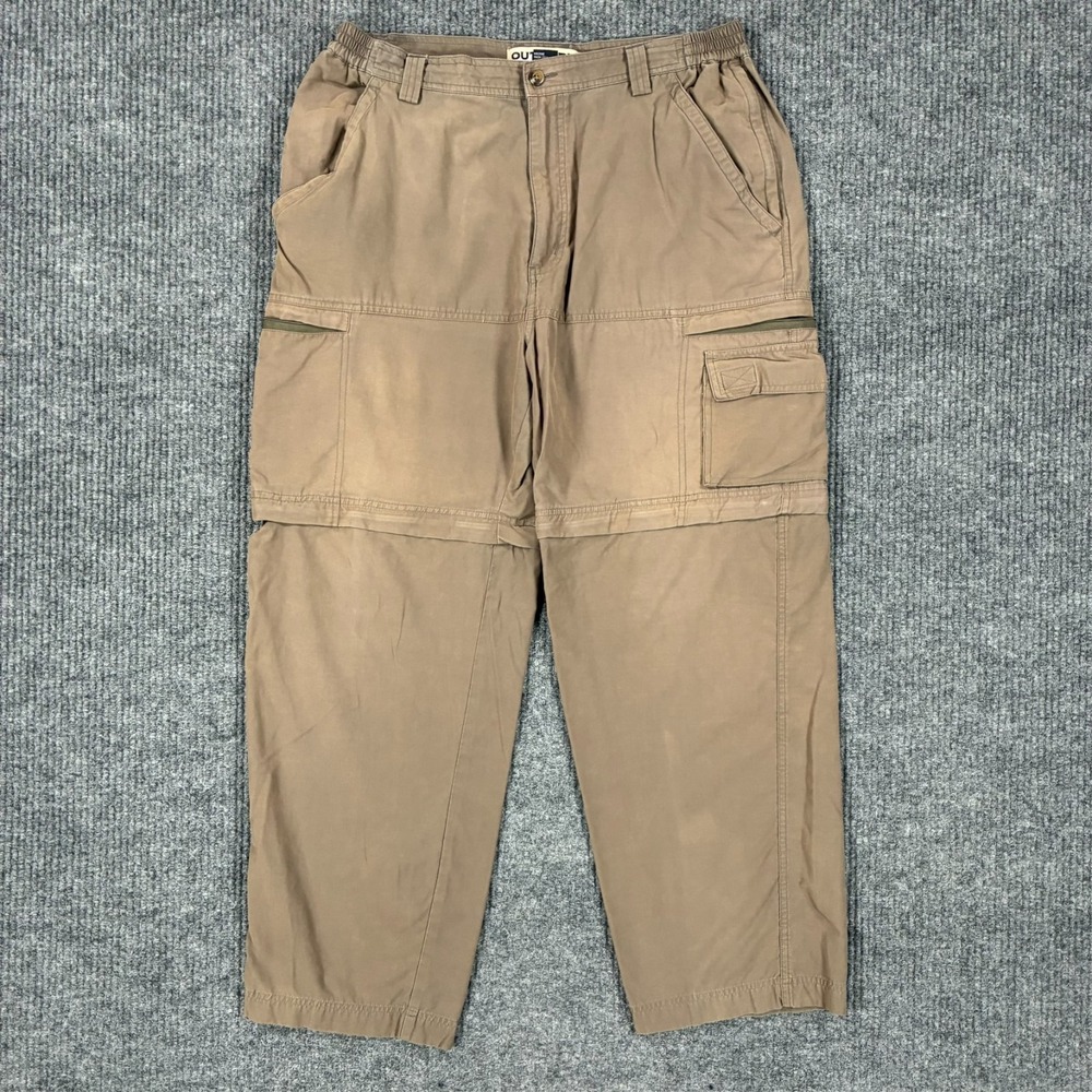 Outer Rim Convertible Cargo Hiking Pants Mens 36 Tan Zip Off Outdoor Utility